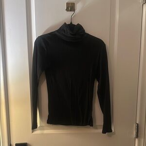 Black Turtleneck Long Sleeve Top